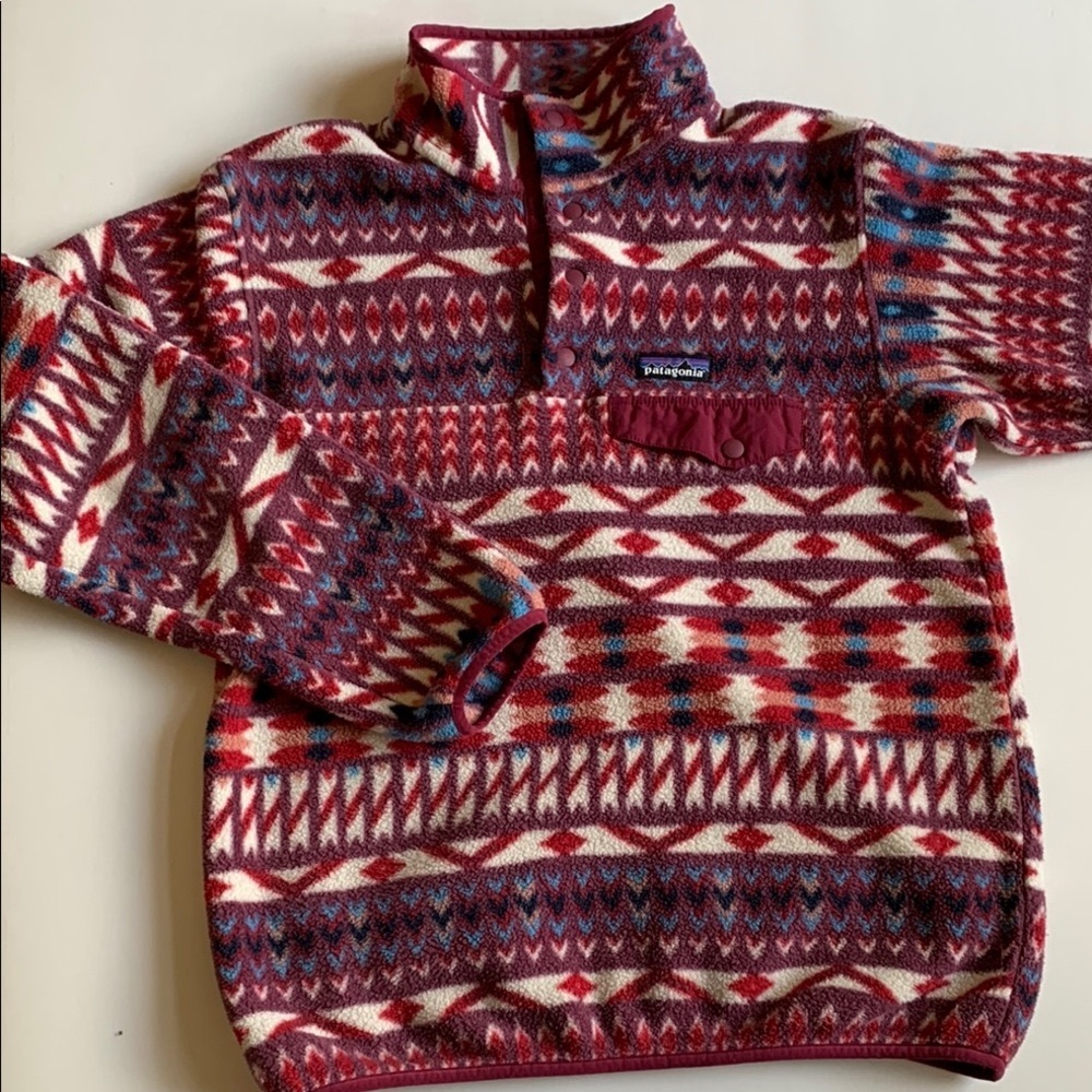 PATAGONIA Kuta Klash Lightweight Snap-T Synchilla Pullover Aztec Size Small - Picture 4 of 14